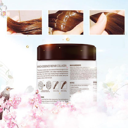 Collagen Hair Treatment Deep Repair Conditioning Argan Oil Collagen Hair Mask Essence for Dry Damaged Hair All Hair Types 16.90 oz 500ml