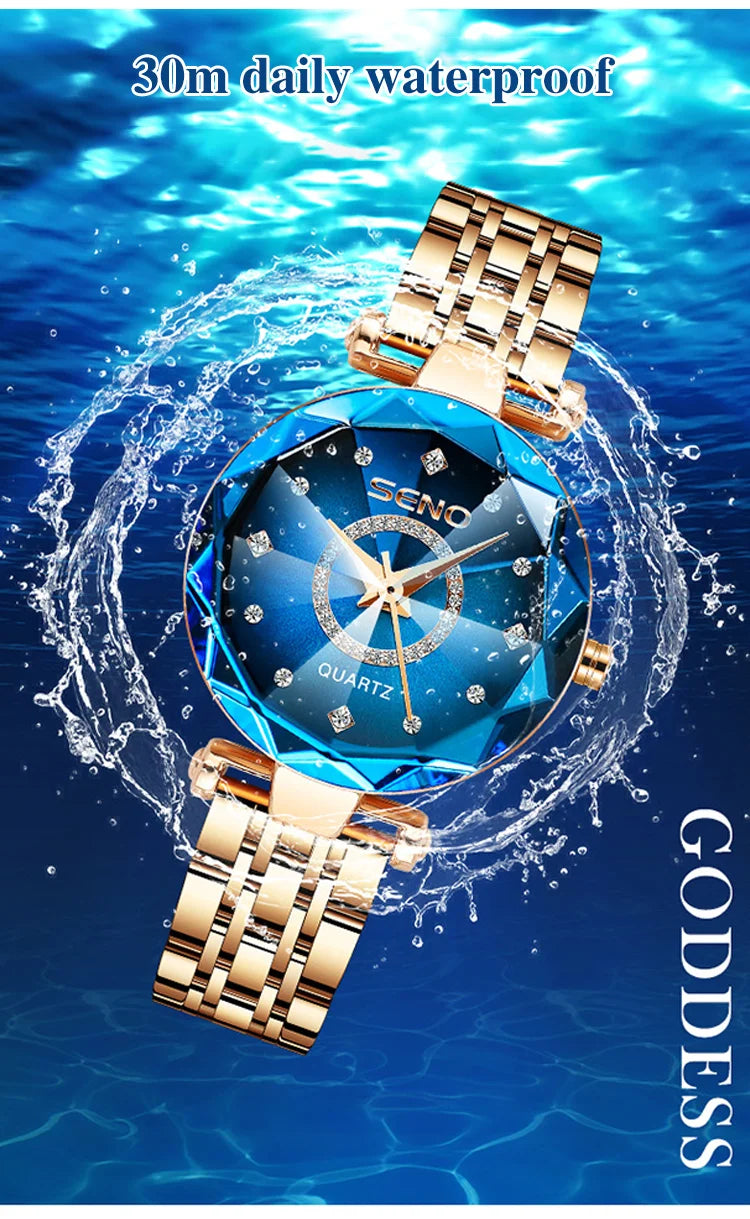 Austrian Blue Diamond Ladies Watch