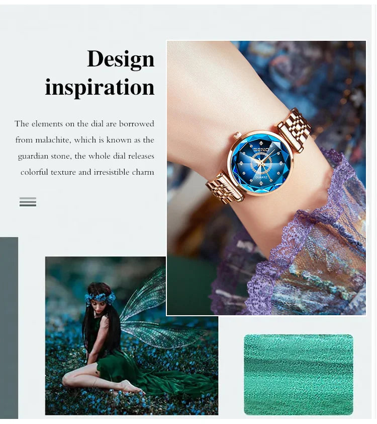 Austrian Blue Diamond Ladies Watch
